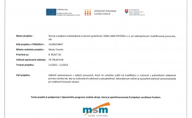 Kvalifikovaní pracovníci sú pre nás dôležití